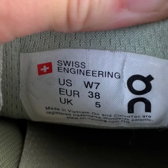 On Cloudventure Trail Running Shoes Women 7 Moss Olive Green Swiss Engineering - Picture 9 of 10